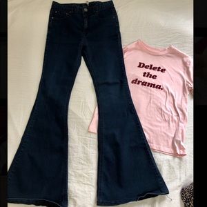 Free People bell bottom jeans sz W 27/ 6